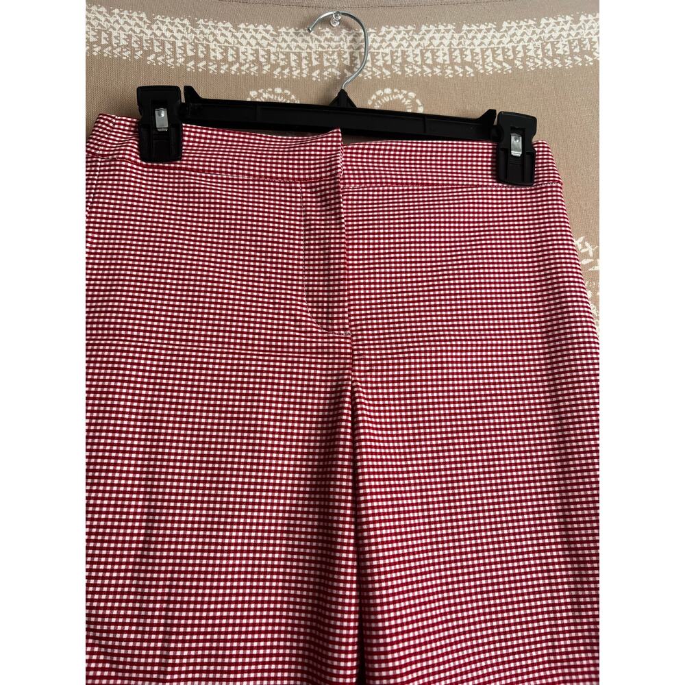 NWT Mango (MNG) Red Gingham Cropped Trouser Pants - Picture 5 of 8
